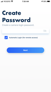 Create password page