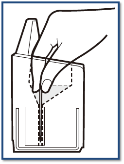 Image of removing beard trimmings with a toothpick