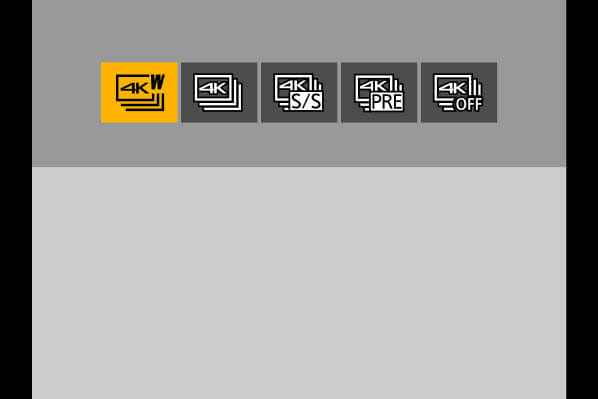 Image showing the 4K recording modes