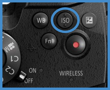 Model DC-GH5, ISO button highlighted