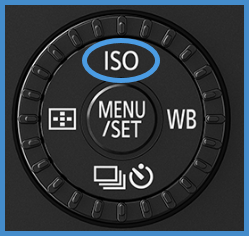 Model DMC-LX100, ISO button highlighted