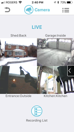 Image shows quad view on app