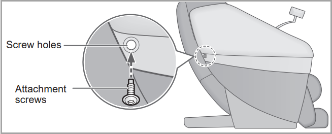 screw holes with mounting scres