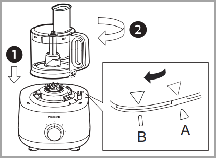 1st triangle aligns with vertical line on base and 2nd triangle aligns with triangle on base.