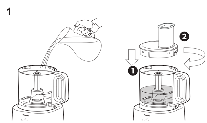 cleaning pooring water in processor