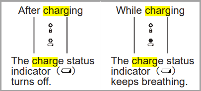 after charging light