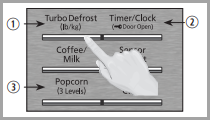 Inverter Turbo Defrost Timer Clock Popcorn buttons